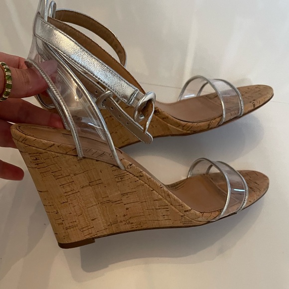 Aquazzura Clear PVC and Cork Wedge Sandal - Picture 4 of 5